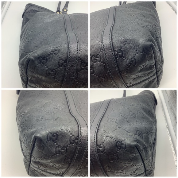 🛍️SOLD ON E..Y🛍️GUCCI Black Guccissima Large Tote/GENDERLESS - Picture 9 of 12
